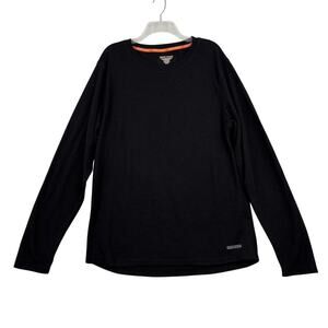 Omni-Wool Base Layer Shirt Men Size XXL Black Long Sleeve Crew Neck Stretch Knit